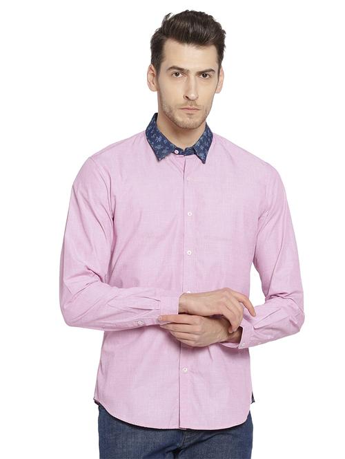 pink cotton casual shirt - 14887217 - Very Small Image - 1