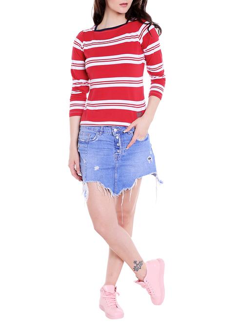 red striped cotton tee - 14887432 - Very Small Image - 1