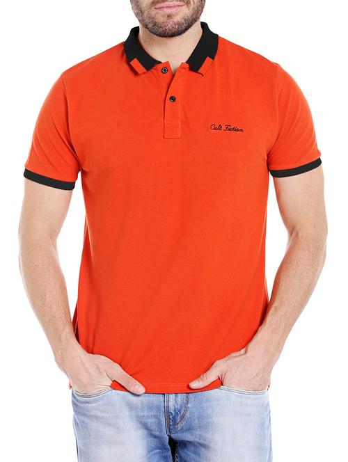 orange cotton t-shirt - 14887436 - Standard Image - 1