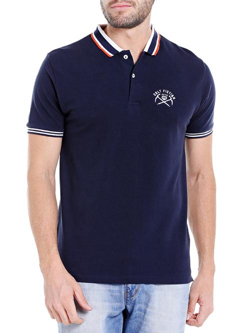 navy blue cotton t-shirt - 14887442 - Very Small Image - 1