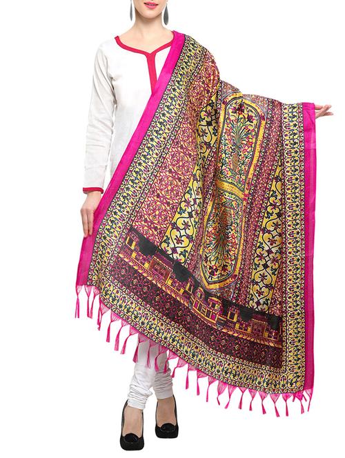 multi art silk dupatta - 14887621 - Very Small Image - 1