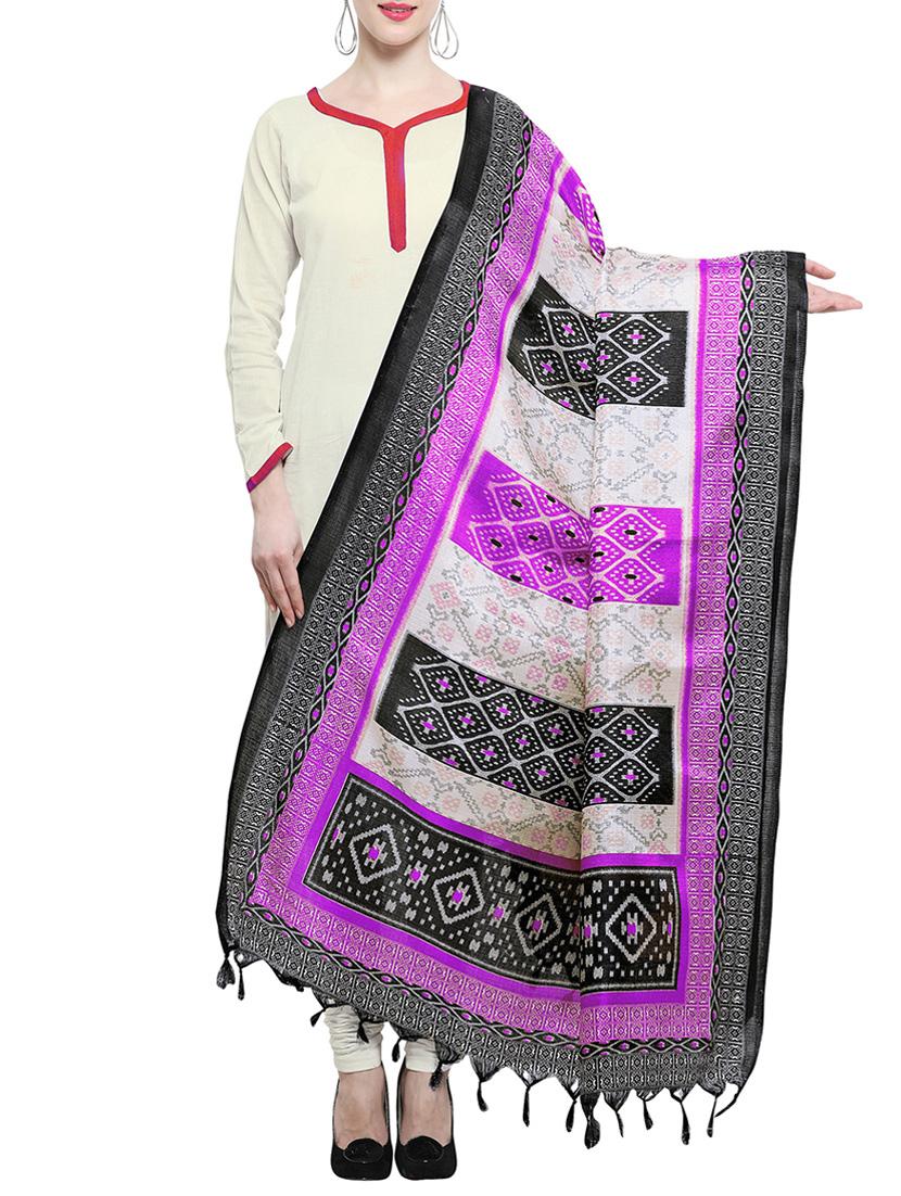 multi art silk printed dupatta - 14887625 - Zoom Image - 1