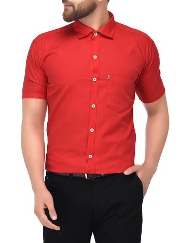 red cotton casual shirt - 14887760 - Very Small Image - 1