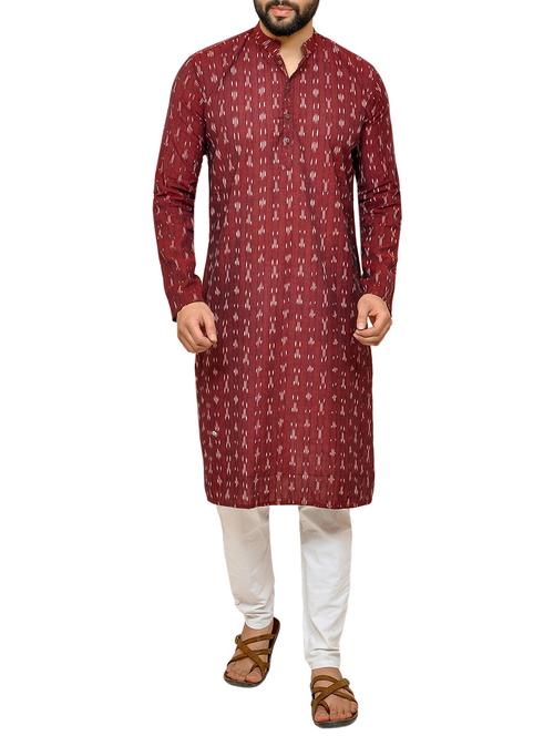 PAROKSH red cotton long kurta - 14887942 - Standard Image - 1