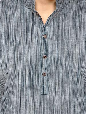 multi colored cotton long kurta - 14887944 - Standard Image - 4