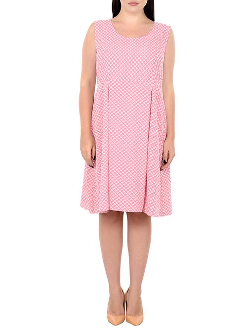 paw print pleat detail plus dress - 14888013 - Standard Image - 1