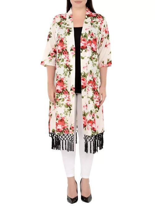 white crepe shrug - 14888044 - Standard Image - 1