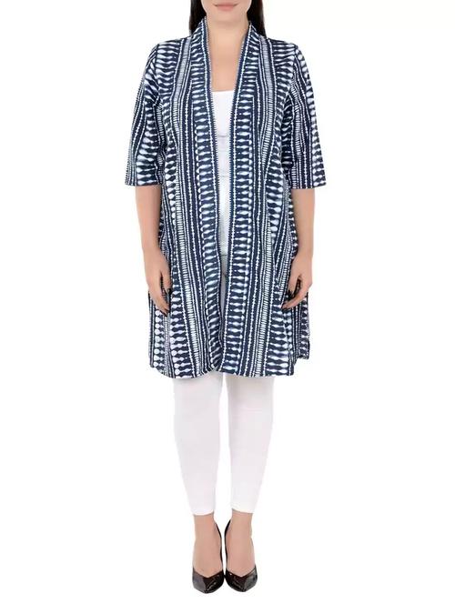 blue crepe shrug - 14888046 - Standard Image - 1