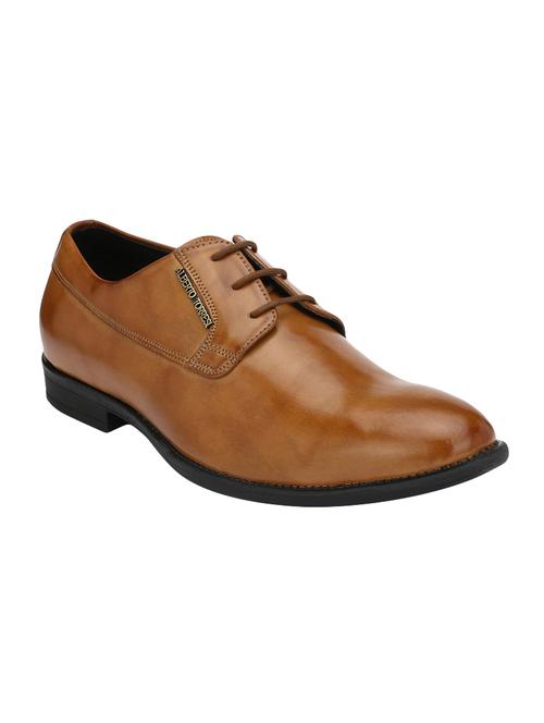 tan leatherette formal derby - 14888380 - Standard Image - 1