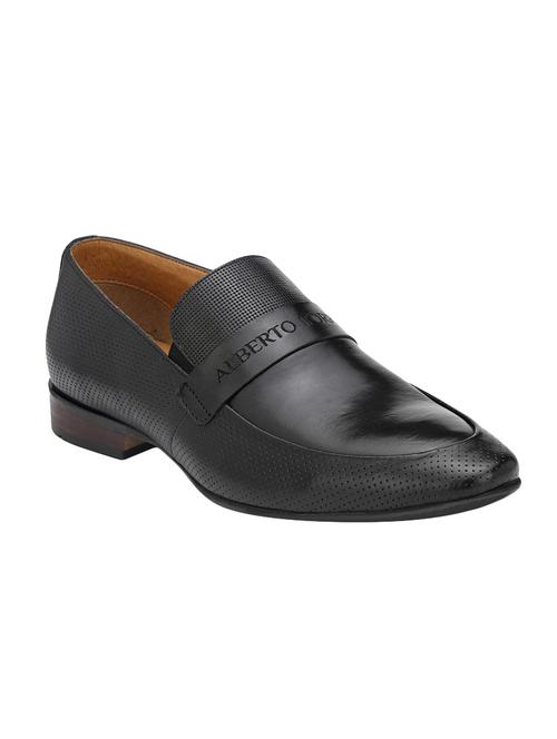 black Leather formal slip on - 14888391 - Standard Image - 1