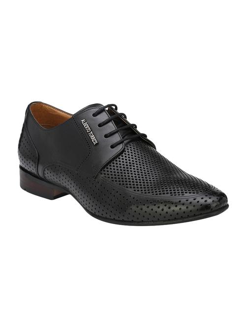 black Leather lace-up derby - 14888393 - Standard Image - 1