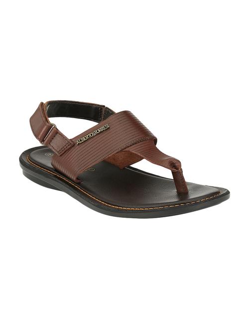 brown Leather back strap sandal - 14888403 - Very Small Image - 1