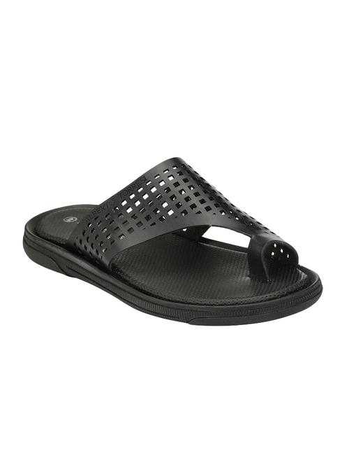 black Leather slip on slipper - 14888407 - Standard Image - 1