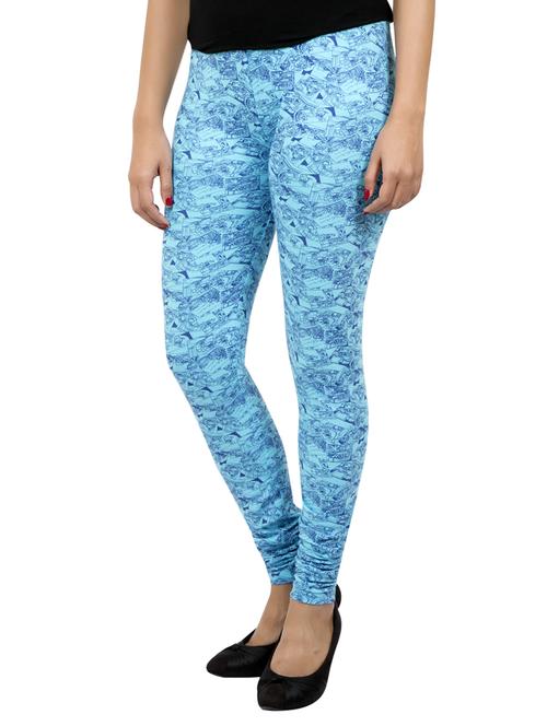 blue printed leggings - 14888426 - Standard Image - 1
