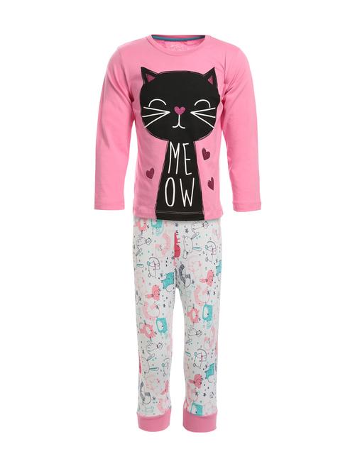 pink cotton pyjama set - 14888514 - Very Small Image - 1