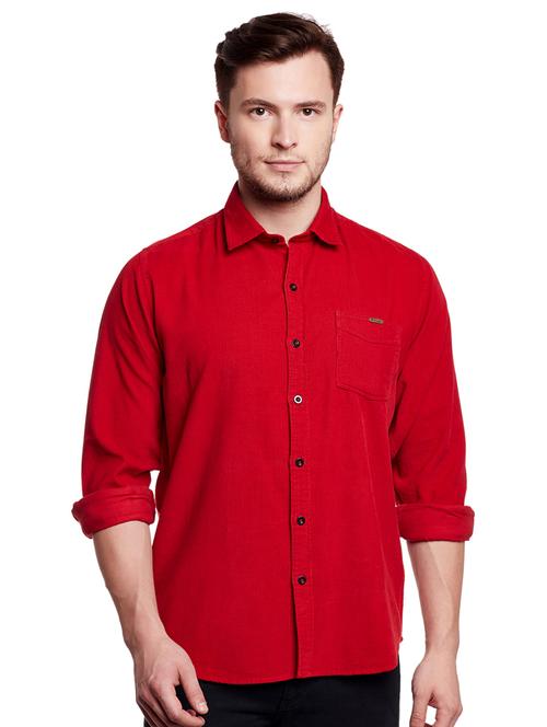 red cotton casual shirt - 14888519 - Very Small Image - 1