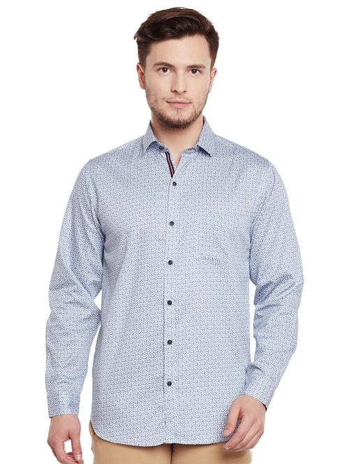 blue cotton casual shirt - 14888525 - Very Small Image - 1