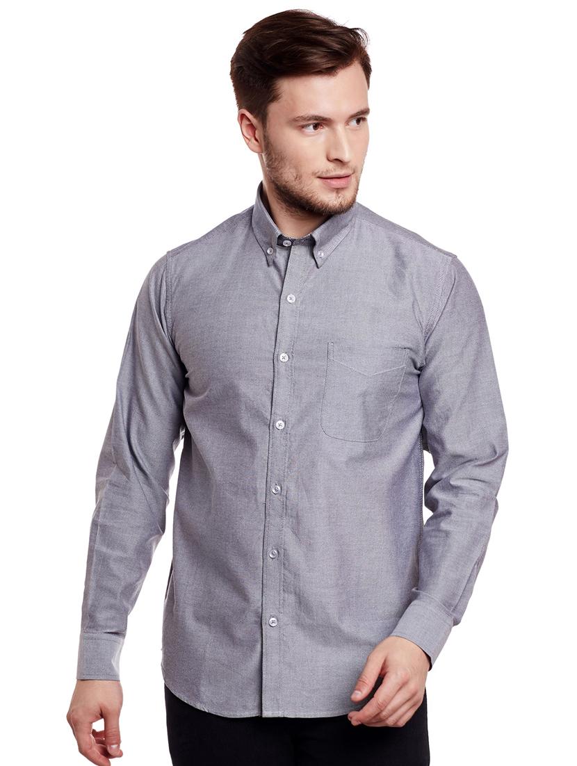 grey cotton casual shirt - 14888529 - Zoom Image - 1