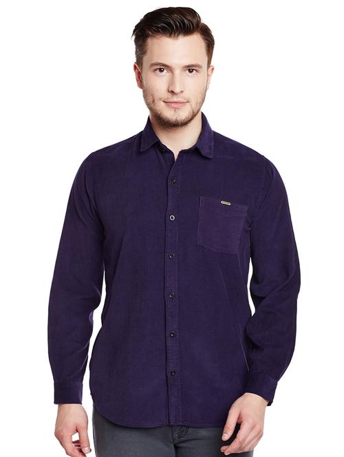 purple cotton casual shirt - 14888549 - Very Small Image - 1