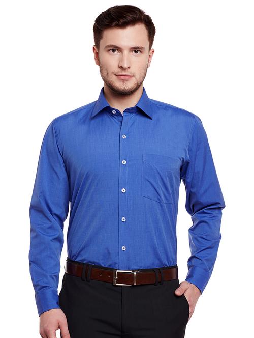 blue cotton casual shirt - 14888554 - Standard Image - 1