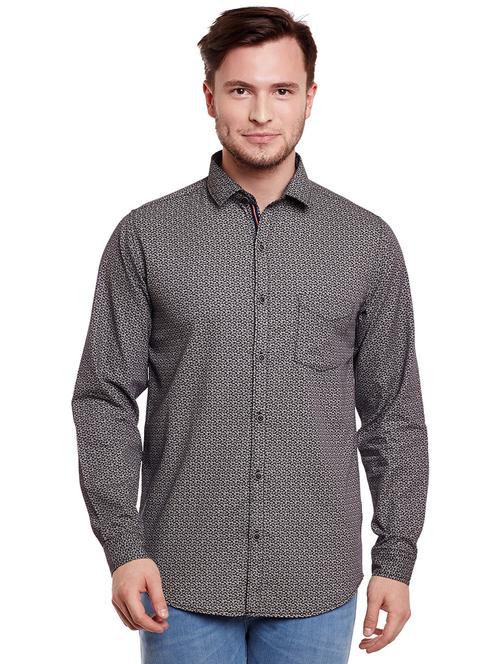 grey cotton casual shirt - 14888557 - Standard Image - 1