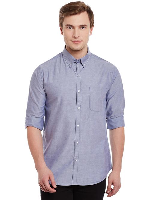 purple cotton casual shirt - 14888577 - Standard Image - 1