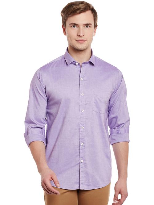 purple cotton casual shirt - 14888579 - Standard Image - 1