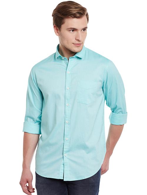 light blue cotton casual shirt - 14888581 - Standard Image - 1