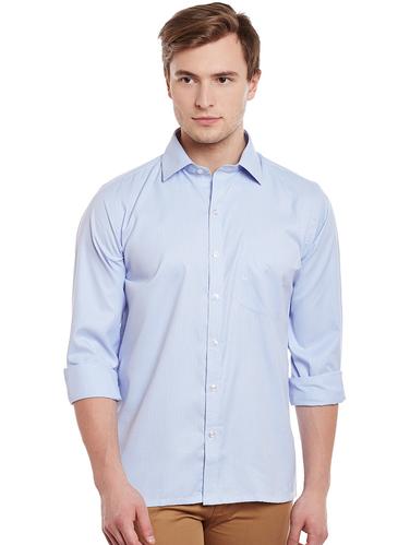 light blue cotton casual shirt - 14888583 - Very Small Image - 1