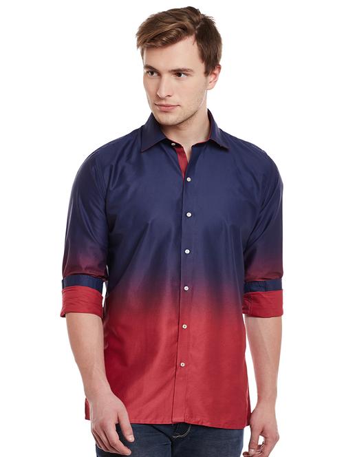 blue cotton casual shirt - 14888593 - Standard Image - 1