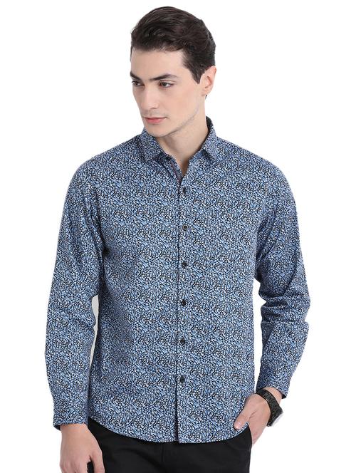 blue cotton casual shirt - 14888610 - Standard Image - 1