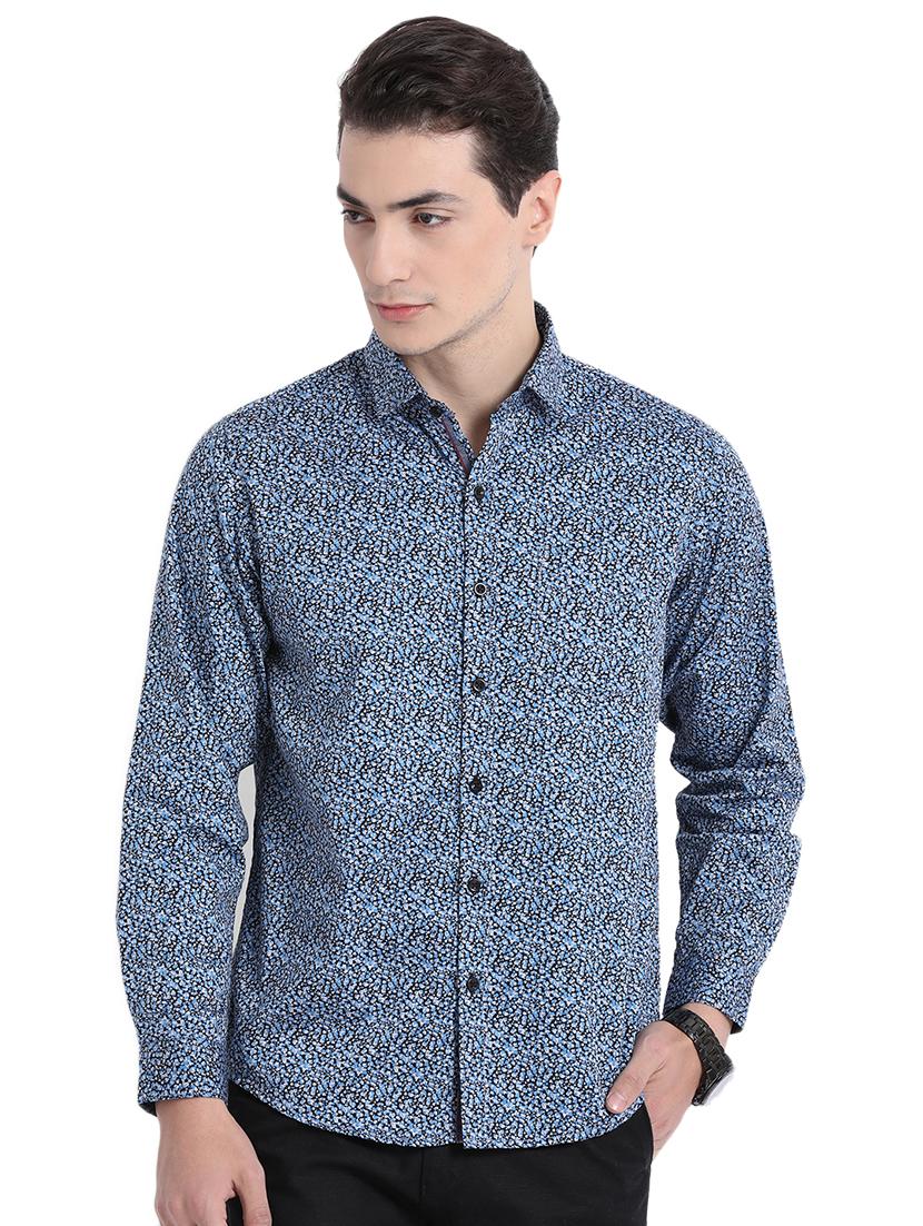 blue cotton casual shirt - 14888610 - Zoom Image - 1