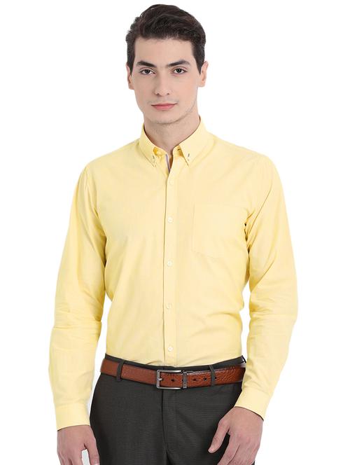 yellow cotton casual shirt - 14888614 - Very Small Image - 1