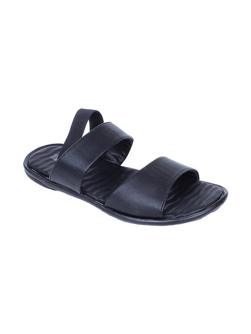 black leatherette back strap sandal - 14888801 - Very Small Image - 1