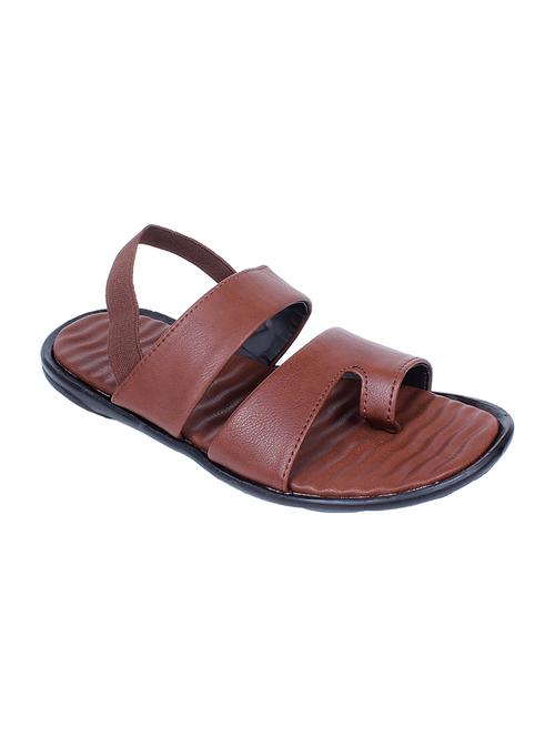 brown leatherette back strap sandal - 14888805 - Very Small Image - 1