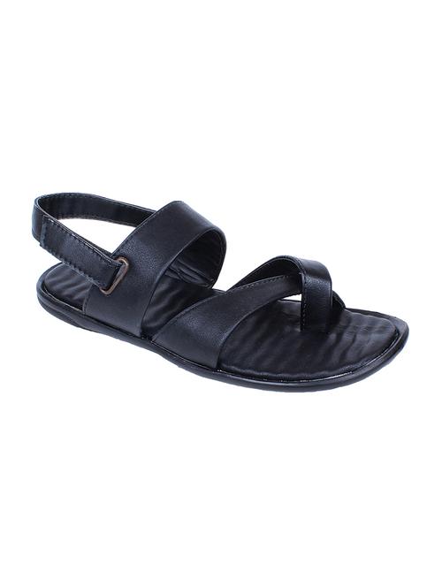 black leatherette back strap sandal - 14888807 - Very Small Image - 1