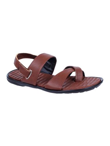 brown leatherette back strap sandal - 14888808 - Very Small Image - 1