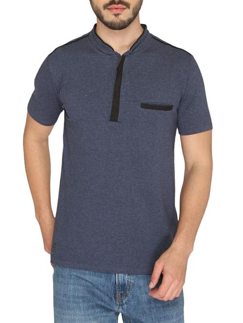 navy blue cotton pocket t-shirt - 14888871 - Standard Image - 1