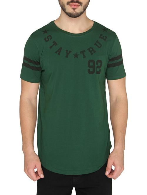 green cotton chest print t-shirt - 14888876 - Very Small Image - 1