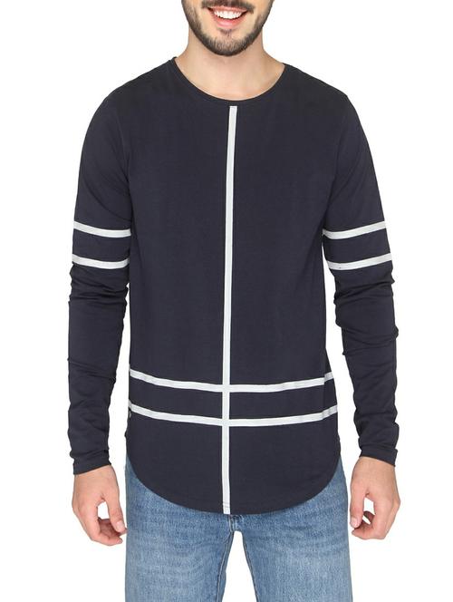 navy blue cotton t-shirt - 14888887 - Standard Image - 1