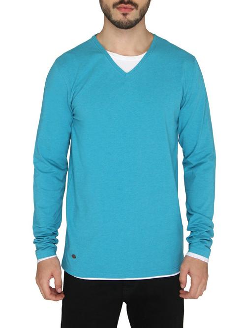 turquoise cotton t-shirt - 14888915 - Standard Image - 1