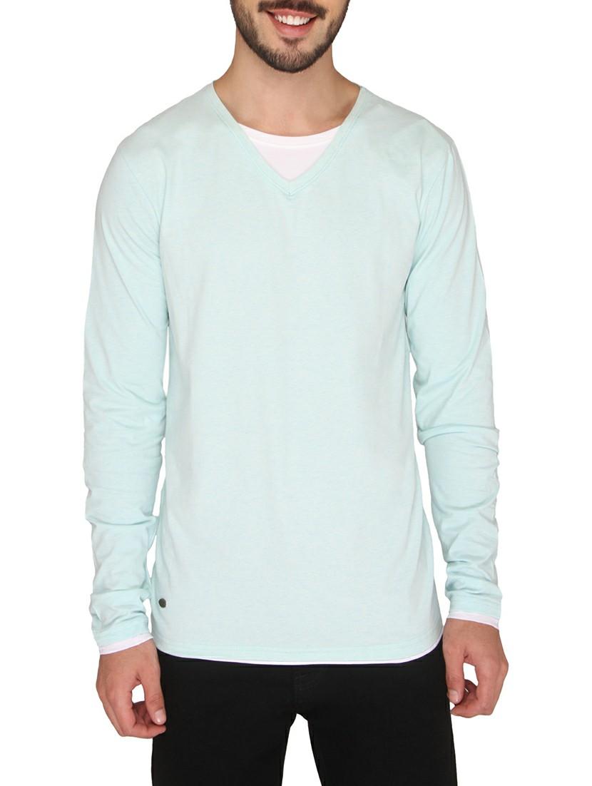 light blue cotton t-shirt - 14888918 - Zoom Image - 1