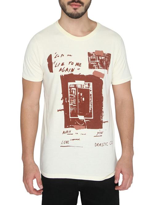 off-white cotton chest print t-shirt - 14888938 - Standard Image - 1