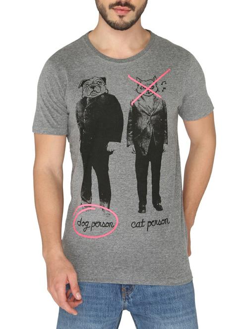 grey cotton front print tshirt - 14888941 - Standard Image - 1