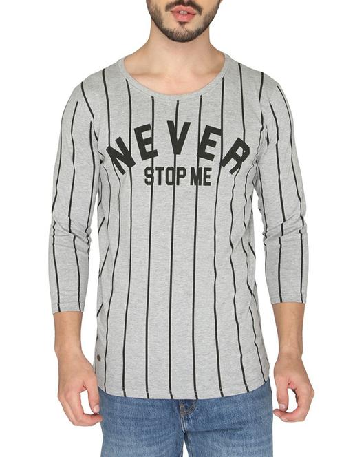 grey cotton all over print t-shirt - 14888972 - Standard Image - 1