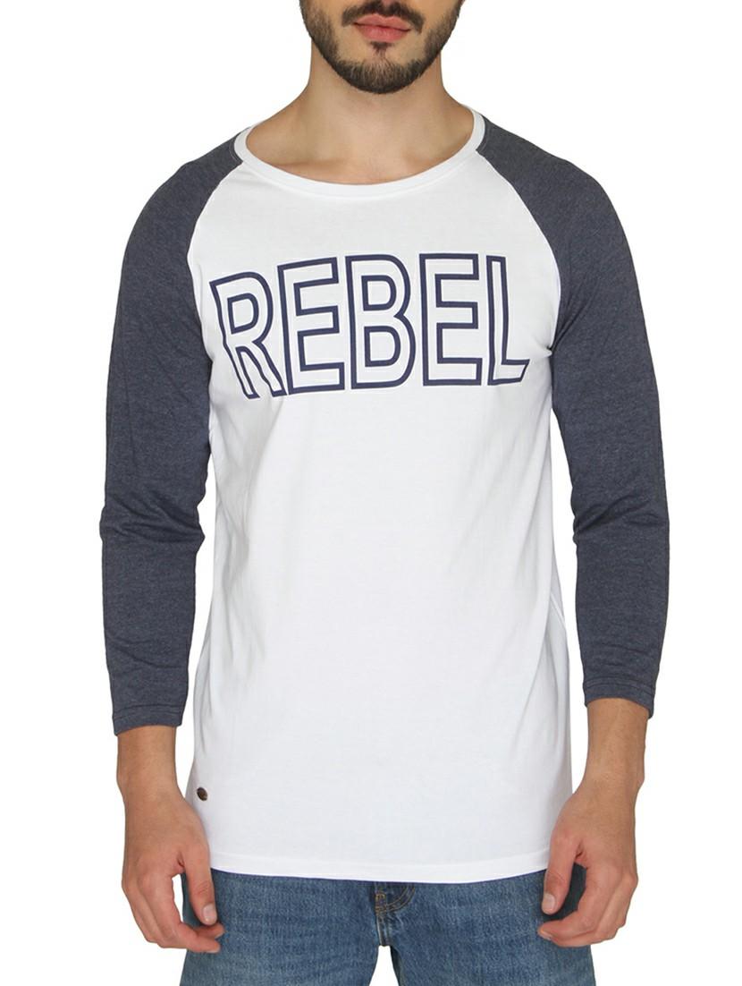 white cotton chest print t-shirt - 14888976 - Zoom Image - 1