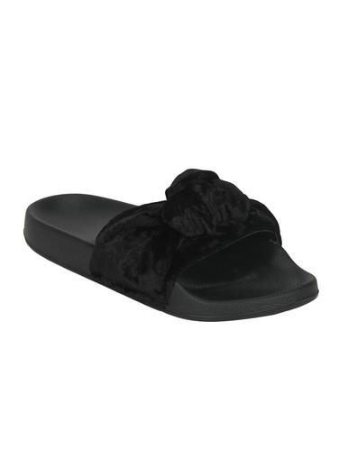 black patent leather slides - 14888999 - Very Small Image - 1