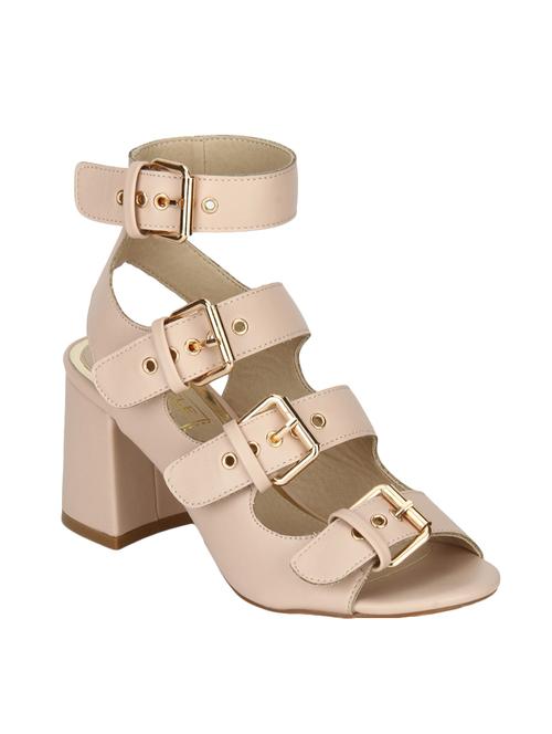 nude patent leather ankle strap sandals - 14889017 - Very Small Image - 1