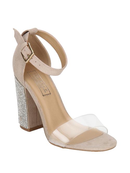 nude patent leather ankle strap sandals - 14889019 - Standard Image - 1