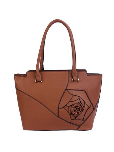 tan leatherette handbag - 14889150 - Very Small Image - 1